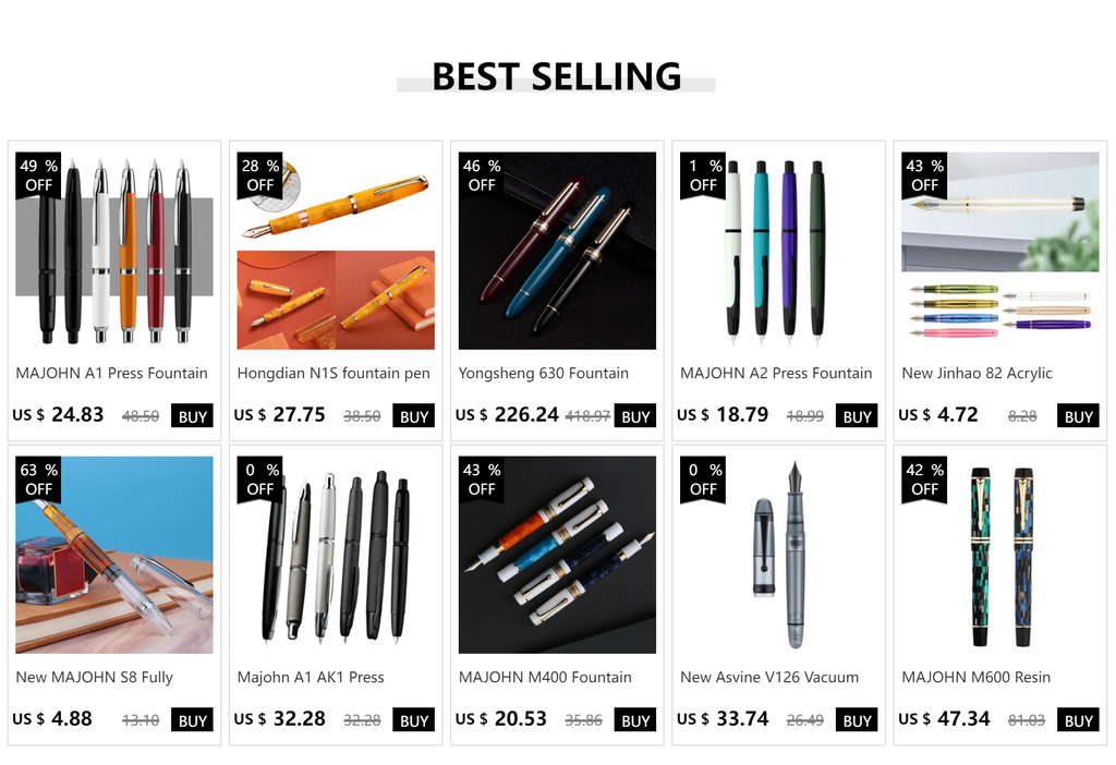 Hongdian 920s fountain pen retro high-end calligraphy writing ink pens school office business pen students stationary Xmas gifts
