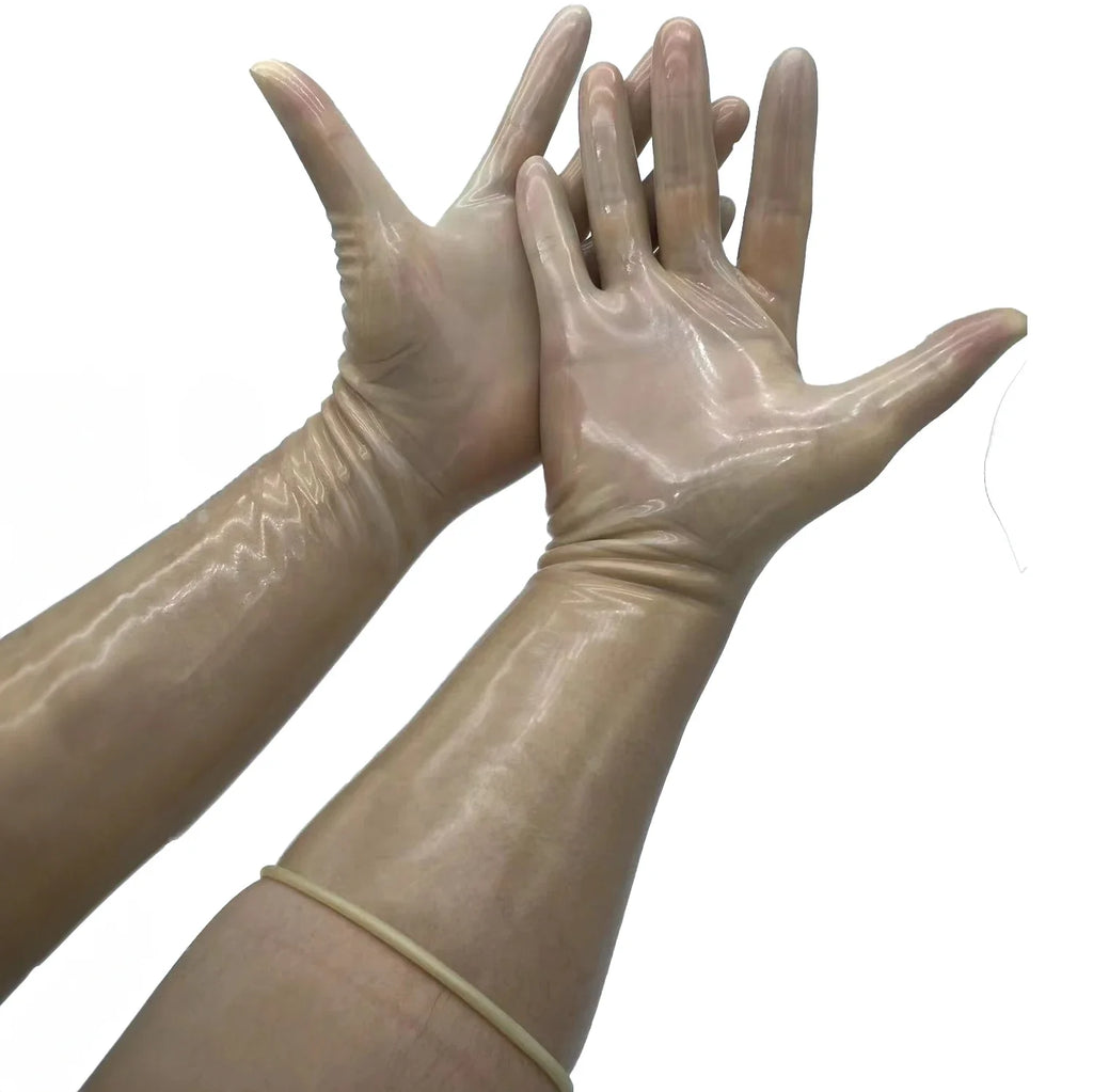 customized Man Latex Fetish Gloves: Luxury Long Opera Style - Soft, Durable Waterproof for Cosplay & Special Party Attire