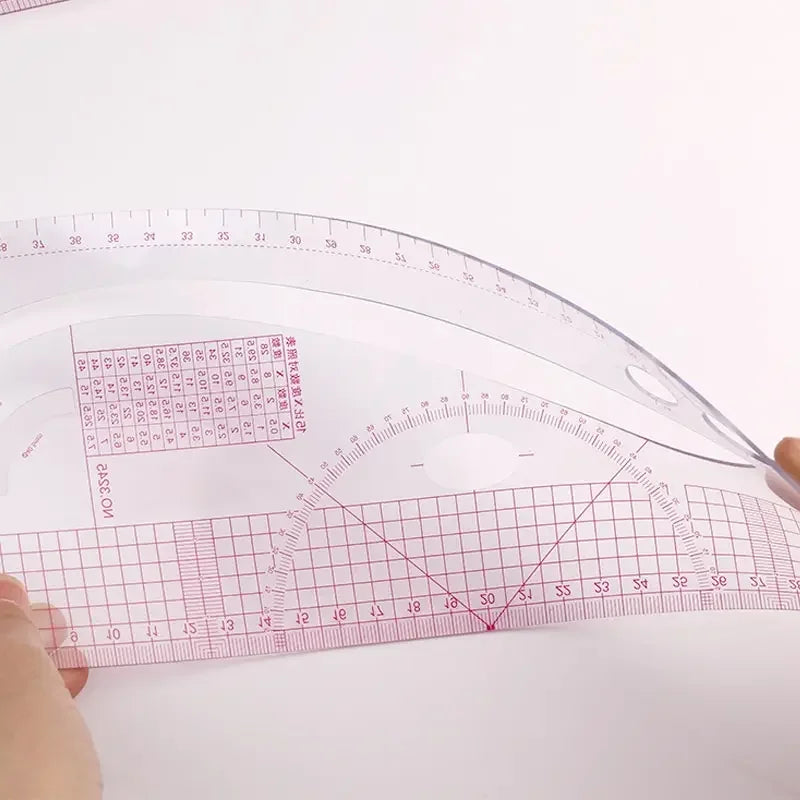 6-Piece French Curve Ruler Set - Flexible Tailoring Templates for Dressmaking, Pattern Drafting & DIY Sewing Projects