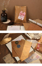 Mr.paper 10pcs/set Vintage Kraft Paper Envelope Creative Nostalgic Postcard Storage Bag Fire Paint Envelope Letter Supplies