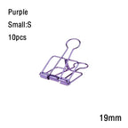 10Pcs Mini Paper Clip Black Sliver Binder Clips Page Holder Office Study Binder Clips Photo Clamp Office School Desk Organizer
