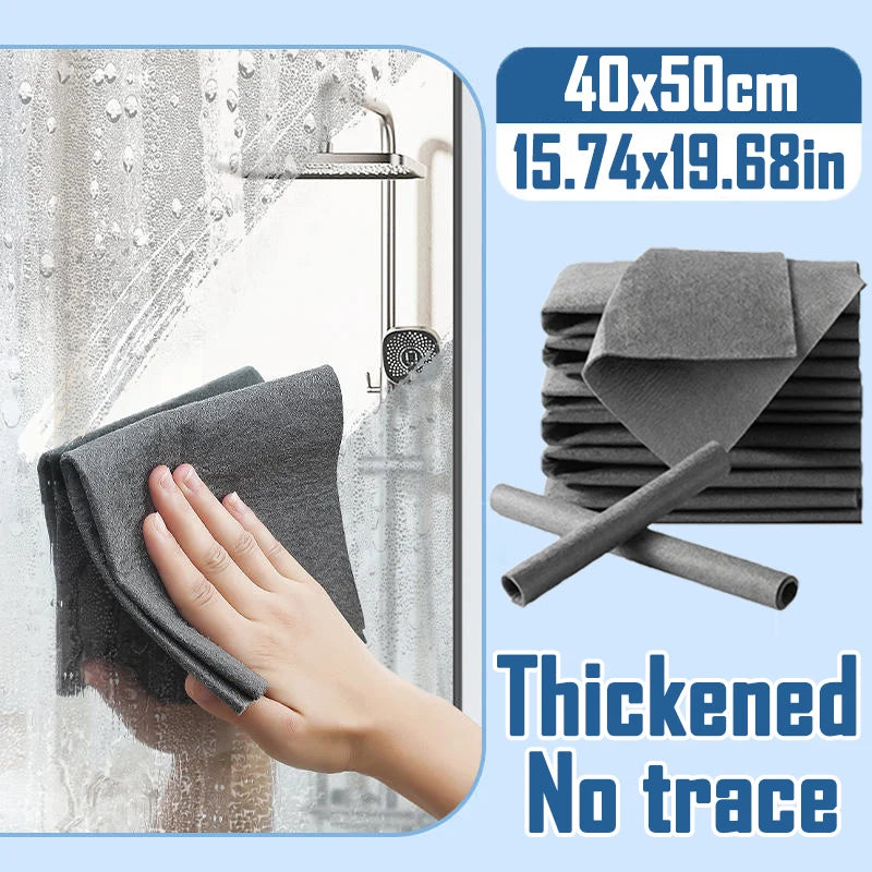 1/10Pcs Magic Cleaning Cloth Thickened Reusable Microfiber Glass Clean Towel Washable Lint-free Cleaning Rags for Kitchen Glass