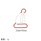 10/20pcs Cartoon Cute Christmas Tree Santa's Hat Creative Tomato Metal Office School Stationery Supplies Cute Paper Clips Gifts