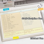 60 Sheets/120 Pages Coil Notebook Notepad Grid/Horizontal Lines Partition Design B5 Notebooks Office School Stationery Supplies