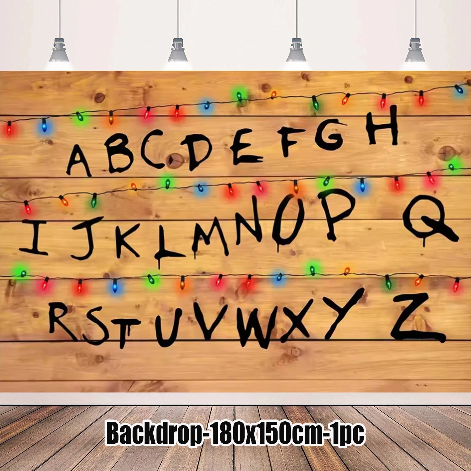 Stranger Theme Birthday Party Tableware Decoration American TV Paper Plate Napkin Banner Lights Alphabet Backdrops Kids Supplies