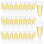 15/25/50pcs 150ml Disposable Champagne Glasses Cocktail Glasses Plastic Tall Glasses Martini Glasses for Weddings Party