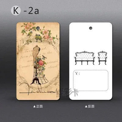 250pcs/lot Clothing Printing Hang Tags Price Tag in Stock Labels for Clothes Personalizar Etiquetas