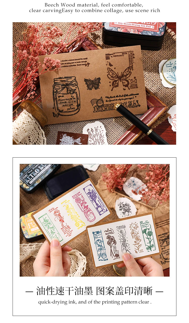 Multicolor Self-Inking Stamp Ink Pad for Planners Art Scrapbooking Student School Supplies Colorful Stationery Accessories