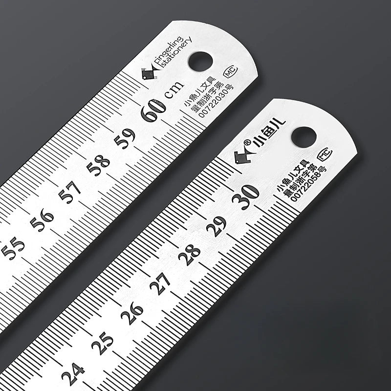 Stainless Steel Metal Straight Ruler Precision Double Sided Precision Measuring Tool Scale Metric Ruler Accessories 15-40cm