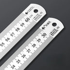 Stainless Steel Metal Straight Ruler Precision Double Sided Precision Measuring Tool Scale Metric Ruler Accessories 15-40cm