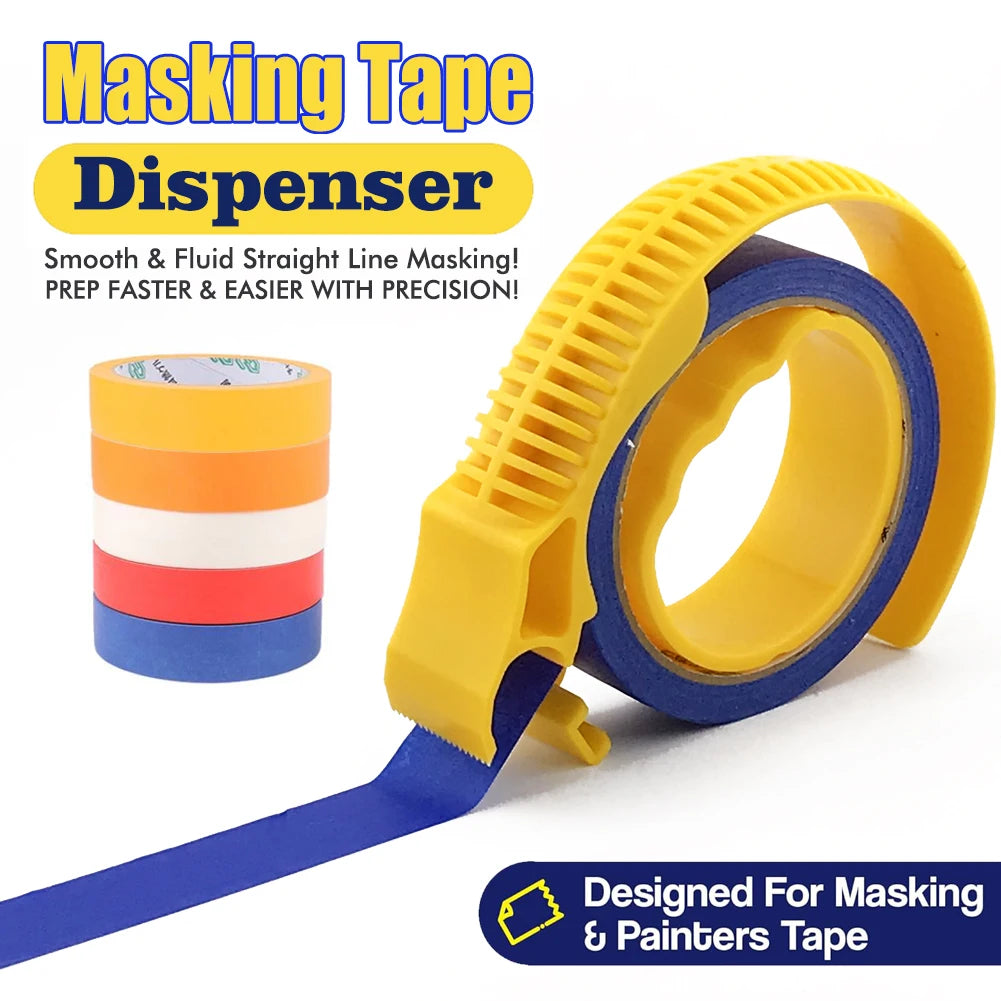 Painter Masking Tape Applicator Dispenser Machine Adhesive Tape with Tape Cutting Tool for Repair and Beautify Crack in Tile