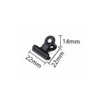 10-Pack Black Metal Paper Clip Office Stationery Small Book Fixing Clip Sketching Board Clip Household Supplies