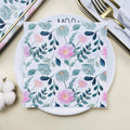 20pcs/Pac Flower Printed Paper Napkin Birthday Wedding Party Table Setting Paper Cafe Mouth Cloth Colourful Paper Placemat
