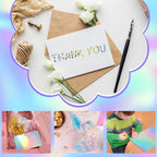 20 Sheets Holographic Cardstock 8.5 x 11, 250gsm Metallic Cardstock Glitter Shiny Iridescent Mirror Paper for Scrapbooking DIY