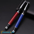 STONEGO Carbon Fiber Signature Pen, Premium Metal Gel Ink Pens Micro Point 0.5mm Black Ink Smooth Writing Ball Pen