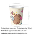 Capybara Party Theme Decoration Capybara Birthday Napkins Tablecloth Cup Plate Baby Shower Capybara Birthday Girl Party Favor