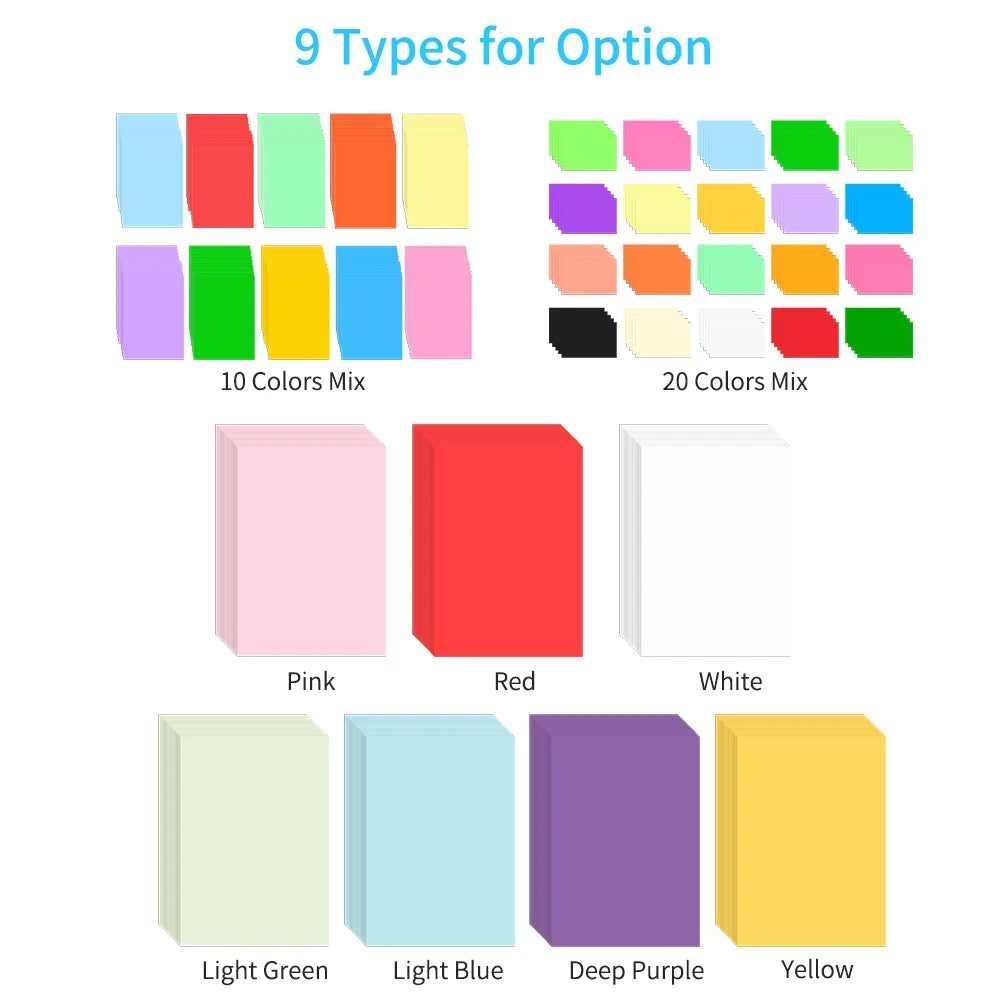 100 Sheets  Color Copy Paper 210x297mm/8.3x11.7in Printer Paper 70GSM for Copy Printing Writing Crafts & Art color paper paper