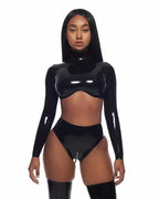 latex fetish gloves women  gummi wetlook long opera sexy glooves