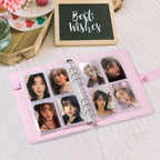 A5 Notebook Photocard Binder with 10 Pockets Sleeves, 6 Ring  PU Leather Binder Loose Leaf Personal Organizer Photo Binder Book