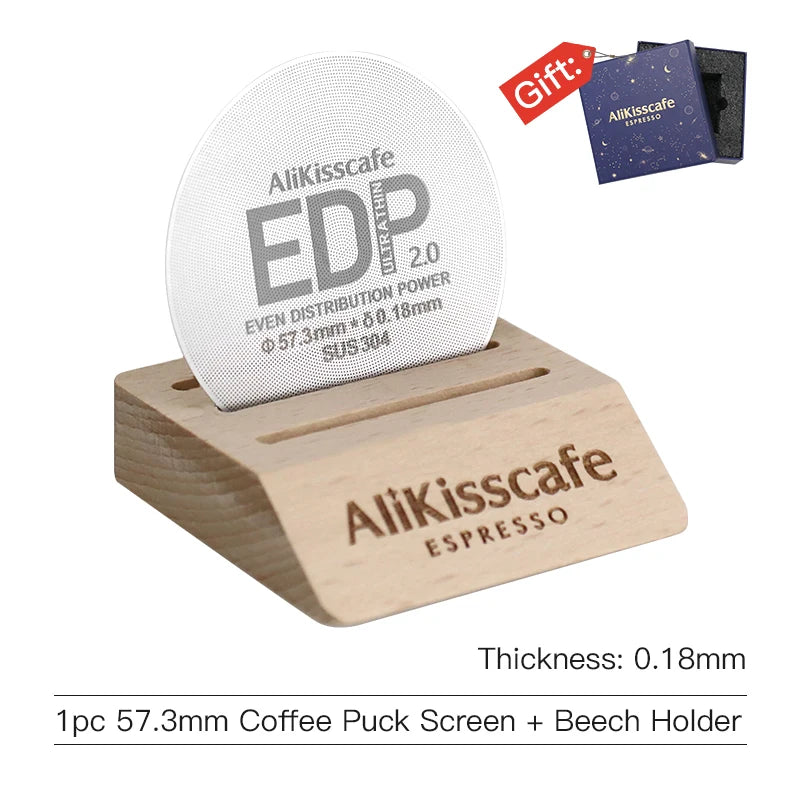 Alikisscafe Espresso Puck Screen 0.2mm Thickness 51mm 53.5mm 58.5mm Reusable Stainless Steel Heat Resistant Mesh Barista Tools