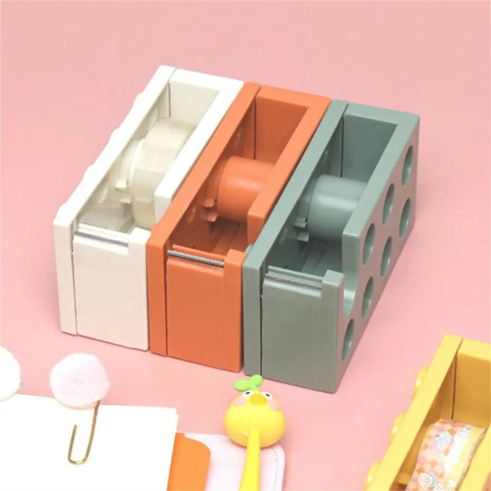 Building Block Adhesive Tape Holder Paper Tape Masking Tape Tape Dispenser Multi-color Plastic Roller Tape Holder