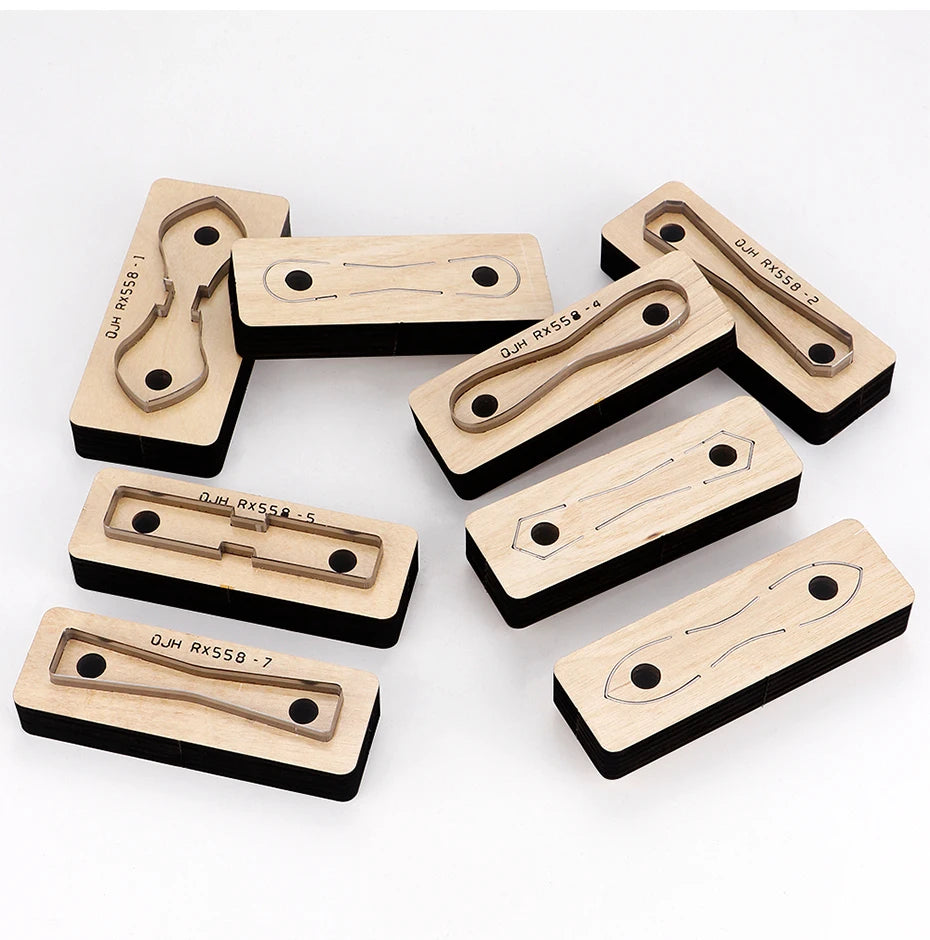 QJH Zipper Leather Cutting Die Cut Mold, Leather Punch Die Set, Leather Crafts Kraft Tool, Handmade Cutters - Bag Zipper Pullers