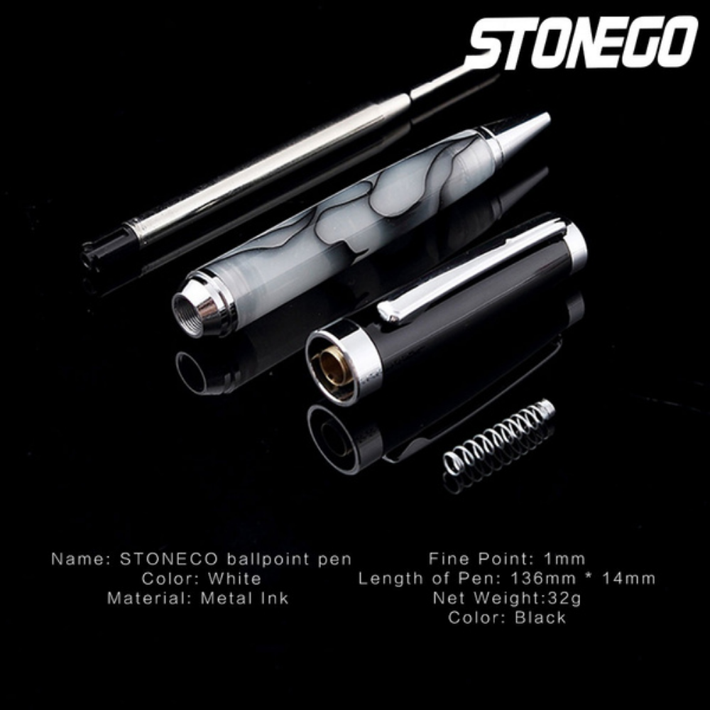 STONEGO Fashion Wallet Pen Short Paragraph Gift Travel Pocket Pen Mini Pocket Short Clip Metal RollerBall Pen Travel Pocket Pen
