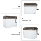 1Pcs Mini Hand Shredder Desktop Manual Shredder for Document Paper Cutting Office Home Confidentiality Security