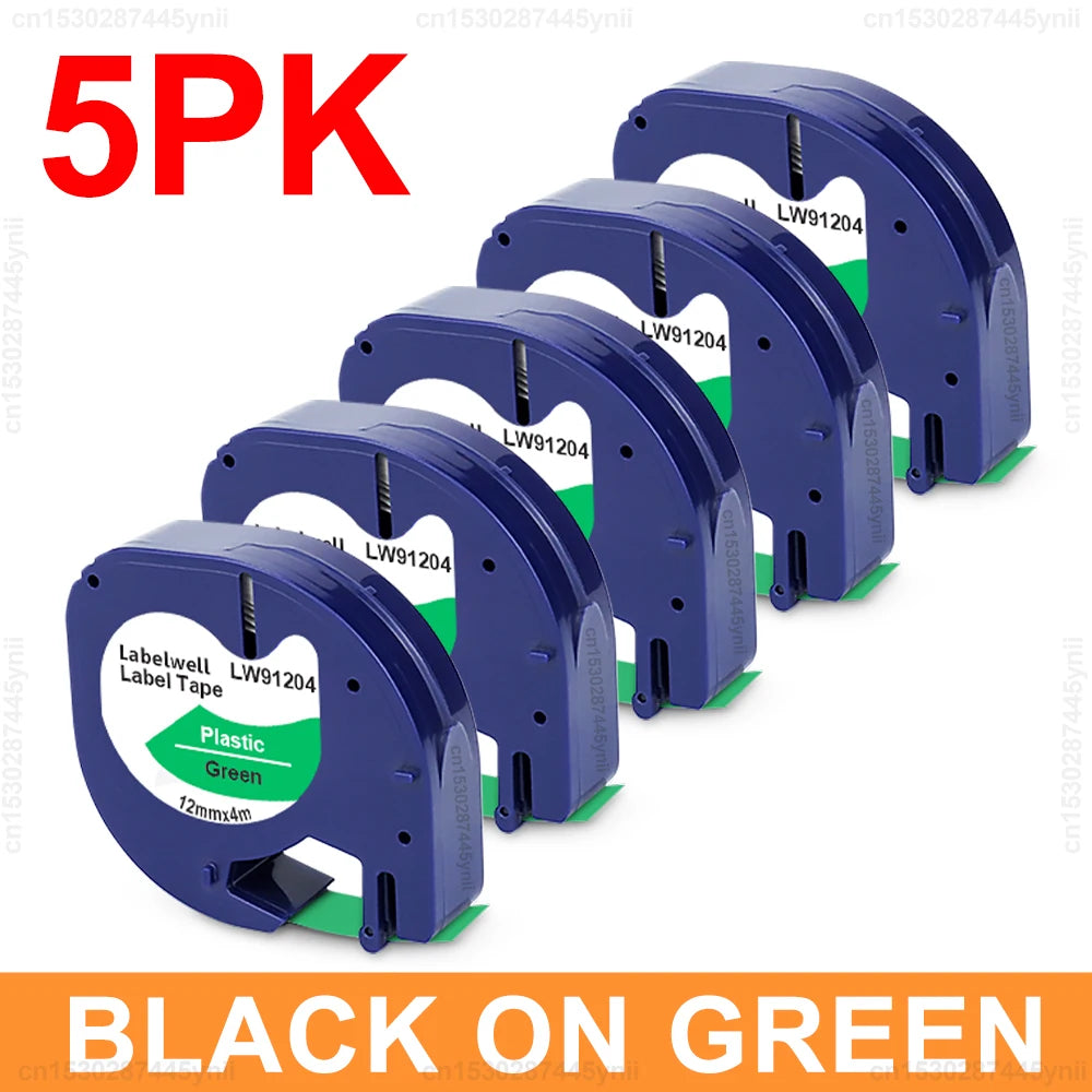 Dymo Label Printer LT100H LT-100H Inkless Label Maker Handheld Label Machine with Dymo 12mm LT Tape or 5PK 91201 91200 Label