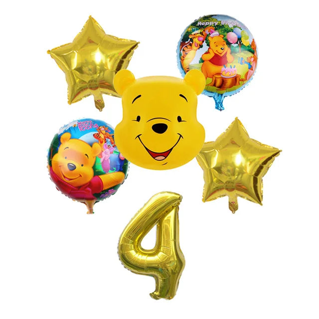 Winnie The Pooh Birthday Party Decoration Plates Napkins Table Cover Balloons Banner Baby Shower Serves 10 Guests Baby Shower