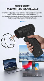 New 900000RPM Powerful Air Blower 10000MAH 600g Thrust 198km/h Wind Brushless Mini Turbo Fan Duster Leaf Removal Dryer Computer
