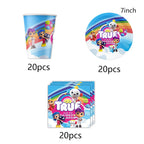 True Rainbow Kingdoms Birthday Party Decoration Disposable Tableware Balloons Paper Plate Napkins kids Baby Shower Supplies