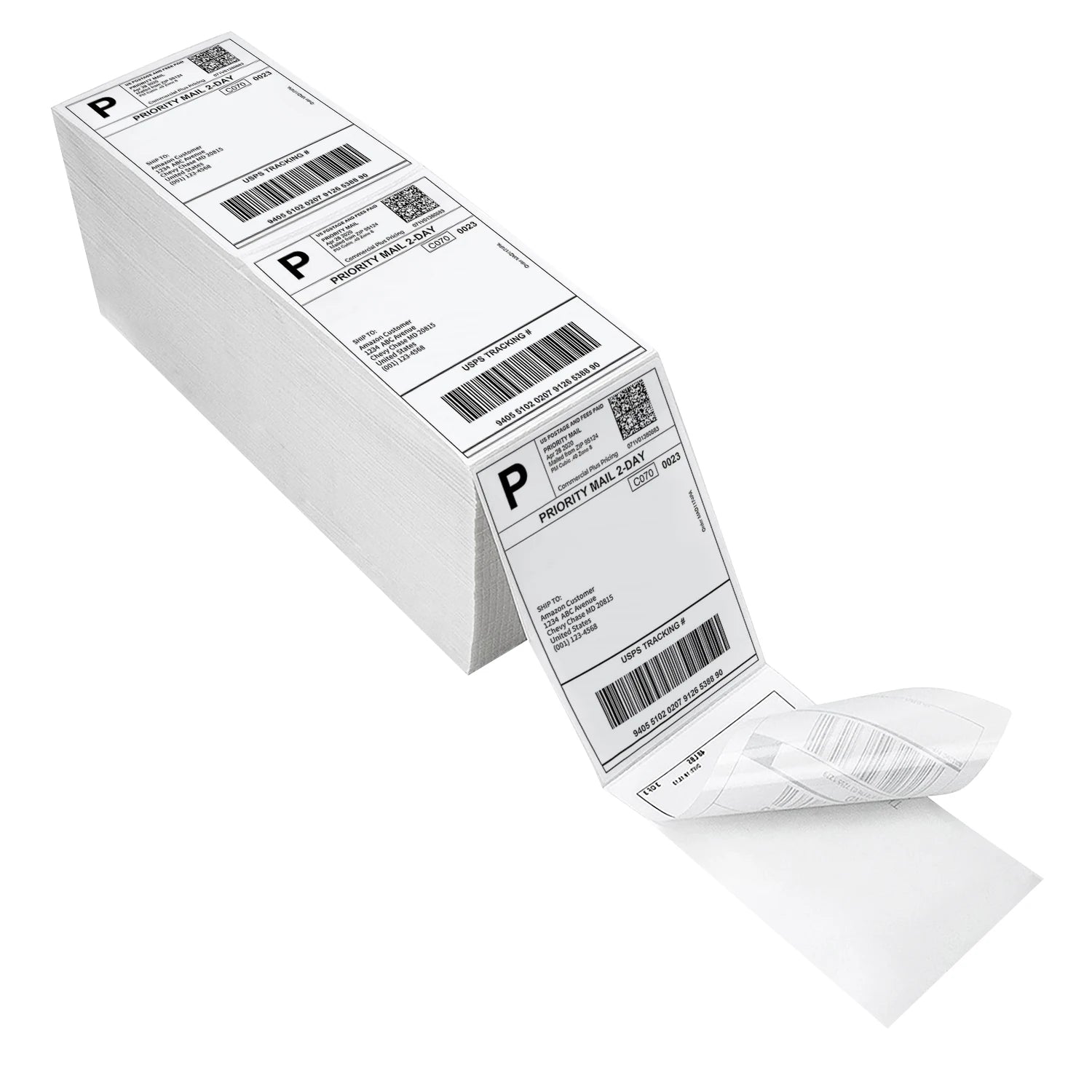 Fulet Hot Selling 4X6 10x15cm 100x150mm 500 Labels Fanfold Thermal Shipping Label compatible with most of thermal printers