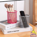Multifunction Round/Square Mesh Pen Pot Multicolor Pen Holder Desk Tidy Stationery Organiser Pencil Storage Stationery Organiser