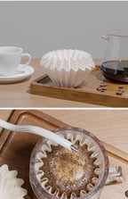 YRP Coffee Filter Papers 50 Sheets 1-2Cups 3-4Cups Paper Filter #155  #185 Pour Over Coffee Dripper & Wave Dripper Barista Tools