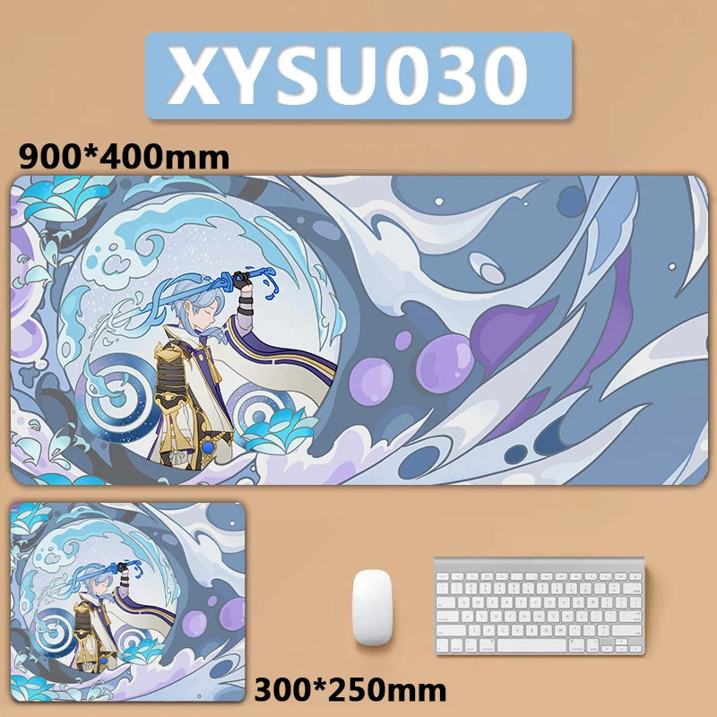 Anime Game Furina Neuvillette Mavuika Wanderer Raiden Columbina XXL Large Genshin Impact Mouse Pad Keyboard Desk Mat Mousepad