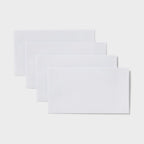 160ct White Gummed Flap Security Envelopes, 3.5 x 6.75 Inch Paper Mailers For Office Business Letters