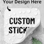 1/60/120/240 Custom Square PVC Stickers Waterproof Personalized for Party, Label, Packaging