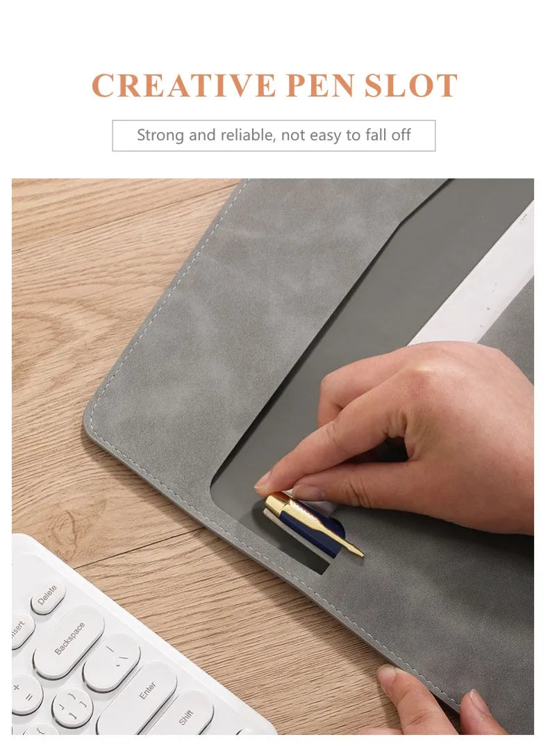 PU Leather A4 Document Bag, 7 Colors, File Folder for Office & Travel, Stylish Organizer