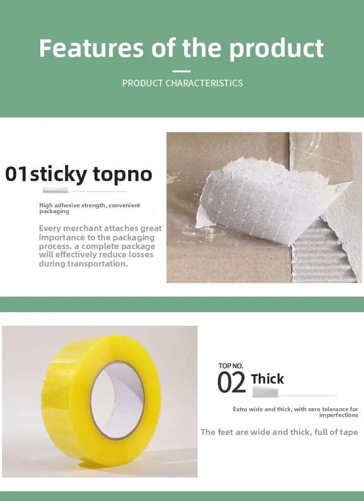 4.5CM×70M High Viscosity Clear Packing Tape - Strong Adhesive, for Carton Sealing & DIY Mounting Fixing