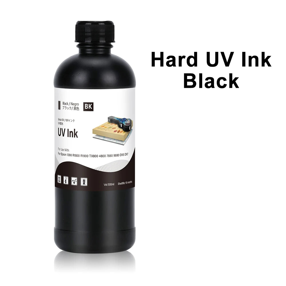 500ml LED UV Ink for Epson All Flat UV Printers For Epson 1390 R1800 R1900 TX800 4800 7880 9880 DX5 DX7 Printer