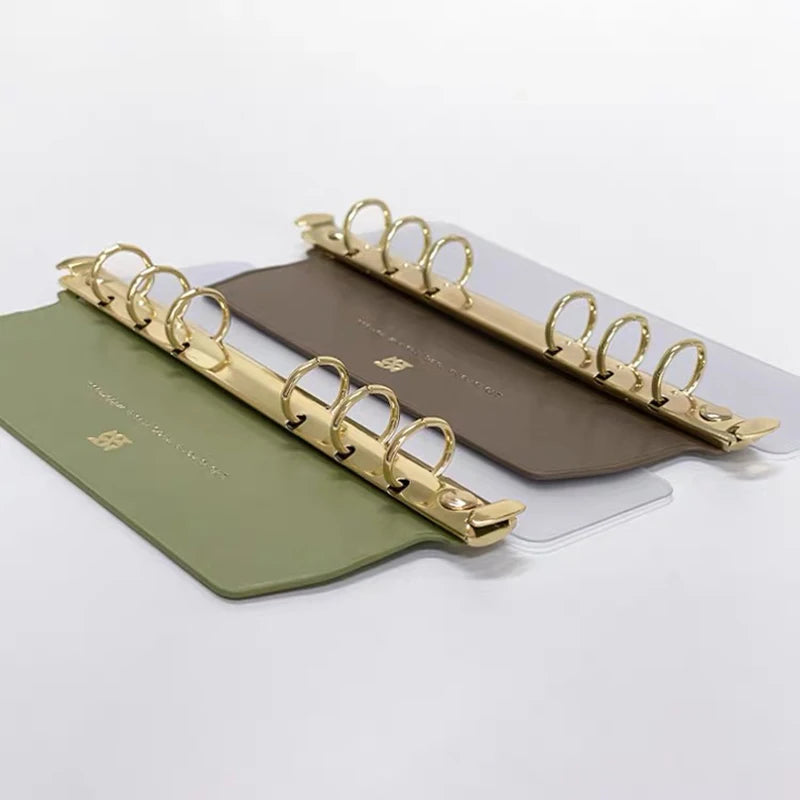 A5 A6 A7 A8 Ring Binder Buckle Metal Binder 6 Holes Clip File Folder Shell Notebook Side Insertion Loose Leaf Book Board Planner