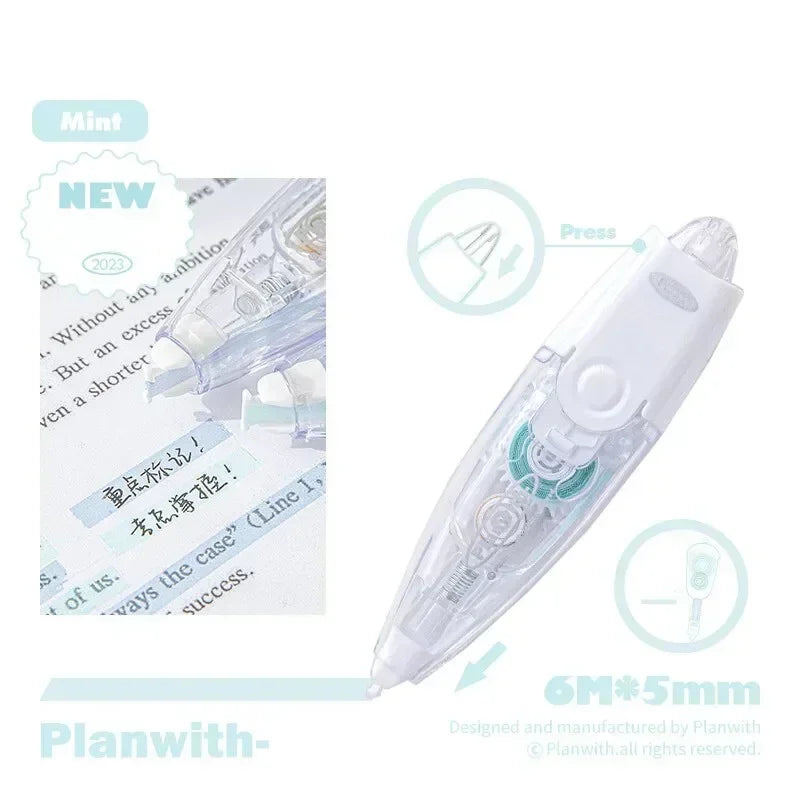 Press Type Hightlighter Tapes Candy Color Decorative Letters Correction Tape Erasable Scrapbook Marker Correction Tape Student
