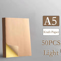 A4/A5 20/50pcs Brown Self-Adhesive Paper Sticker For Inkjet Laser Printer Copier Light Dark Adhesive Backed Kraft Paper  Label