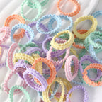 50Pcs Children Small Rubber Bands Girls Hair Ties Headbands Non Damaging Tie Ponytail High Elastic Durable Scrunchies Hair Rope