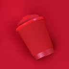 Red Coffee Cup Disposable Paper Cup Milk Tea Hot Drink Store Juice Takeout with Lid 10 12 16oz Environment protection Paper Cups
