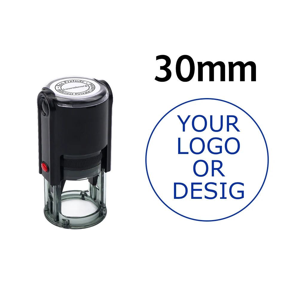Custom Self-Inking Stamp 25/30/40/50mm Round Logo Design P Personalized Press-type Inking Stamp for Wedding Invitation Envelope