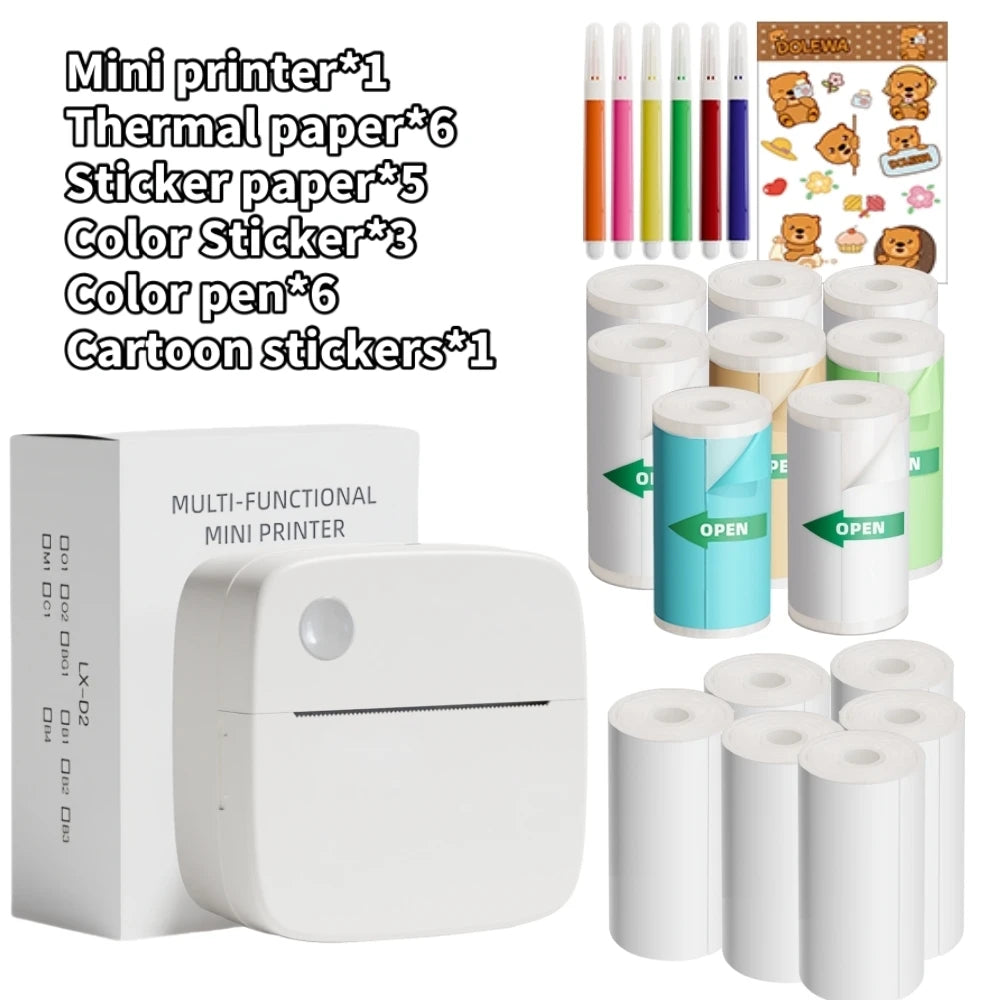 Mini Portable Wireless Label Printer  DOLEWA D2 Wireless Function, Thermal Sticker Maker, Handheld Tips, Learning Marking