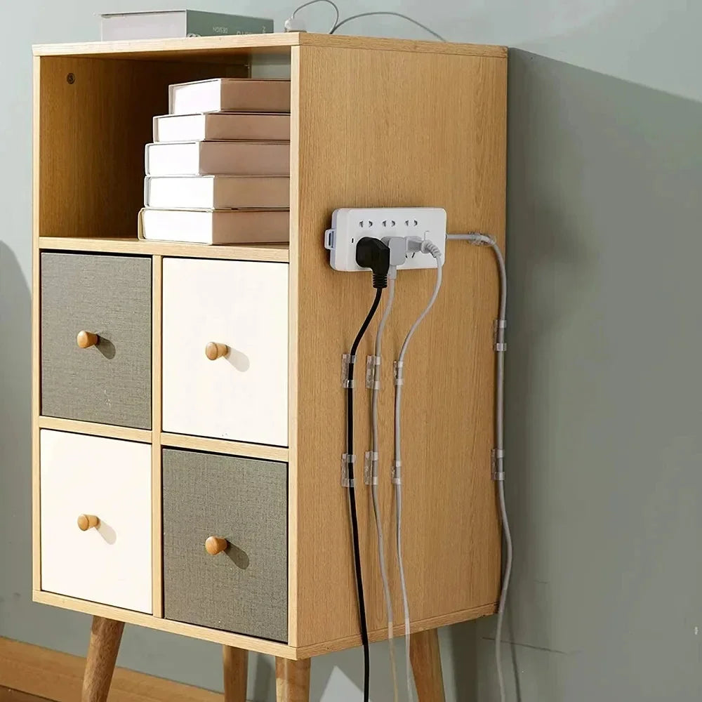 5/20PCS Adhesive Cable Clips Organizer Clips USB Wire Winder Holder Desk Cord Management For Earphone Mouse Cable in Home Office