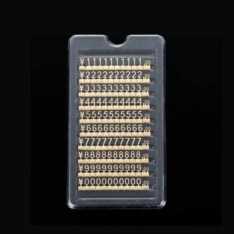 Lot of 10 Metal Mould Assembly Pricing Numbers Stickers Display Tags Digit Cube for Jewelry Shop Counter Price Number Sign Lable